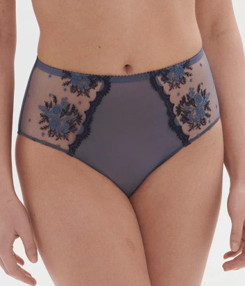 Мереживні трусики SIMONE PERELE INTRIGUE 1E2770 високої посадки сині