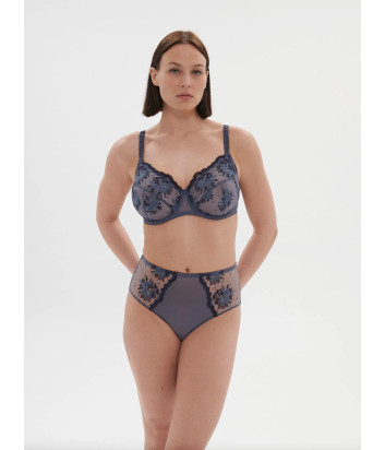 Кружевные трусики SIMONE PERELE INTRIGUE 1E2770 высокой посадки синие