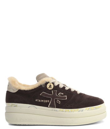 Замшевые кроссовки на меху PREMIATA MICOL 7894M коричневые