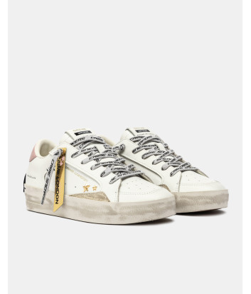 Женские кроссовки CRIME LONDON SK8 DELUXE 25103AA8 с заклепками белые