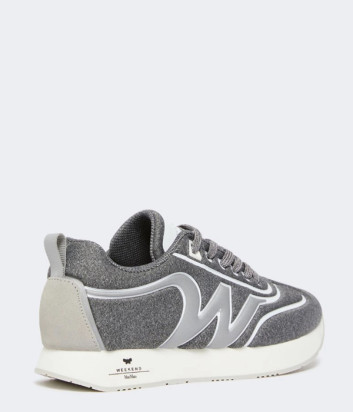 Ультралегкие кроссовки WEEKEND Max Mara RAROHF с логотипом «W» серые