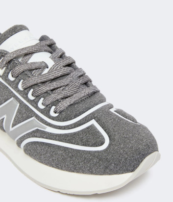 Ультралегкие кроссовки WEEKEND Max Mara RAROHF с логотипом «W» серые