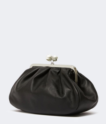 Мягкая кожаная сумка WEEKEND Max Mara CUBICO Pasticcino Bag Medium черная