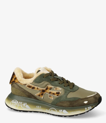 Женские кроссовки на меху PREMIATA LAURYN 7790M зеленые
