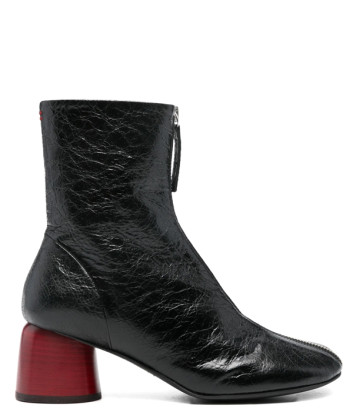 Лаковые ботильоны HALMANERA ANNA17 с молнией черные