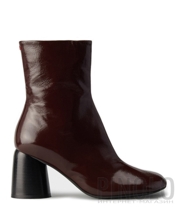 Шкіряні ботильйони HALMANERA AVIL16 бордові