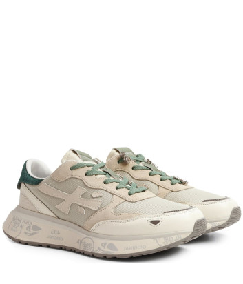 Женские кроссовки PREMIATA LAURYN 7782K бежево-зеленые