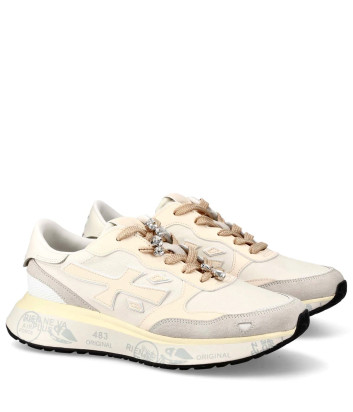 Кожаные кроссовки PREMIATA LAURYN 7788К бежевые