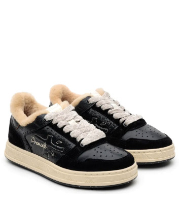 Кожаные кроссовки на меху PREMIATA QUINND 7081M черные