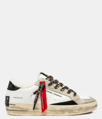 Кроссовки на меху CRIME LONDON SK8 DELUXE 25105AA8 бело-золотистые