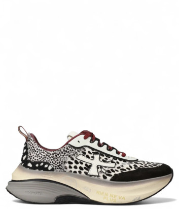 Женские кроссовки PREMIATA HILL 7858 на платформе с принтом