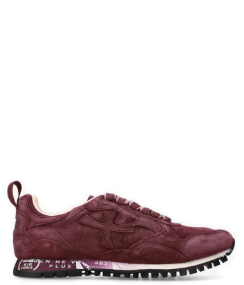 Кожаные кроссовки PREMIATA RUNSEAD 7758 бордовые