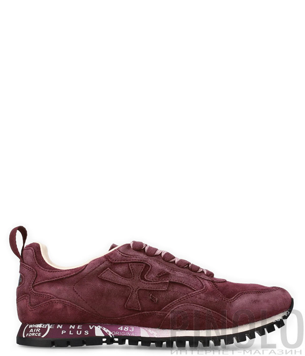 Шкіряні кросівки PREMIATA RUNSEAD 7758 бордові Шкіряні кросівки PREMIATA RUNSEAD 7758 бордові