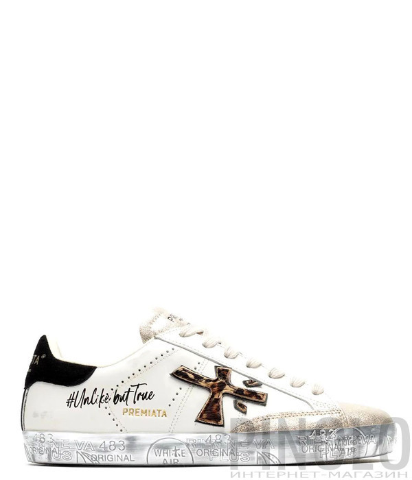 Жіночі кросівки PREMIATA Steven 7605 білі з декором Жіночі кросівки PREMIATA Steven 7605 білі з декором