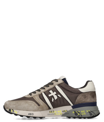 Мужские кроссовки PREMIATA LANDER 7704 серо-бежевые