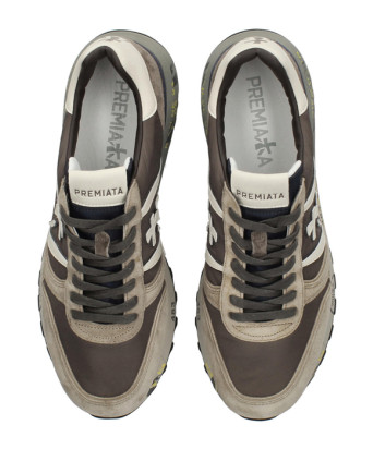 Мужские кроссовки PREMIATA LANDER 7704 серо-бежевые