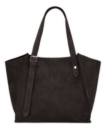 Велика замшева сумка - шоппер AGL bAGL Shopper 0725 коричнева