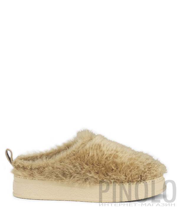 Мюли из овчины AGL Giuly Mule D946017 бежевые