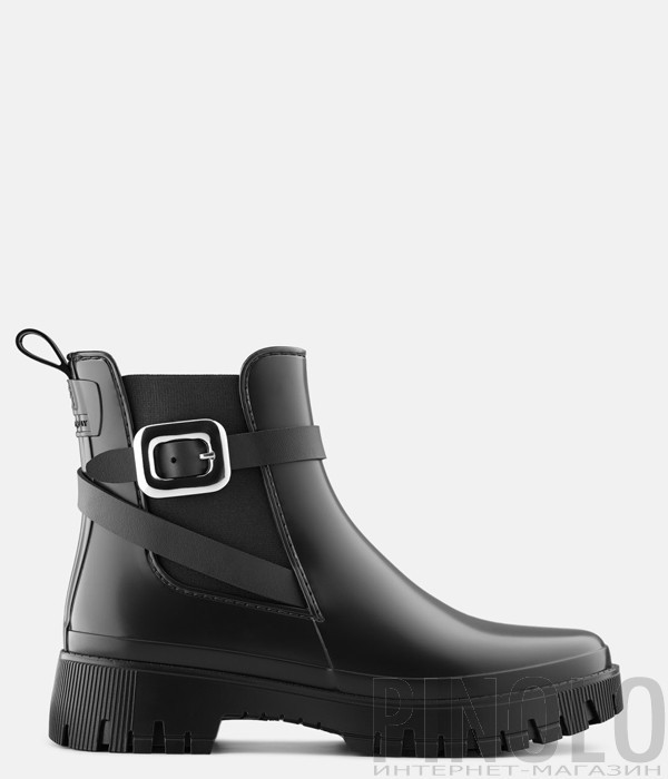 Резиновые ботинки LEMON JELLY Sadie с металлической пряжкой черные
