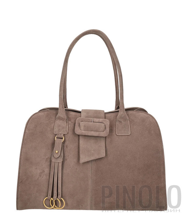 Замшева сумка TOSCA BLU Rachel TF2566B66 сіро-бежева