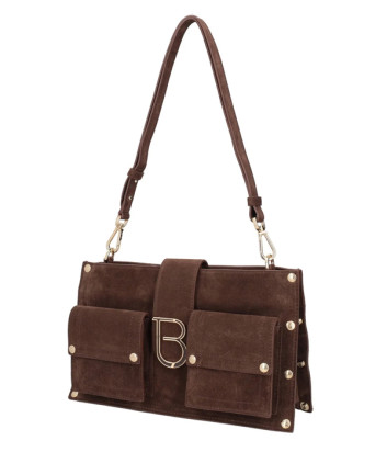 Замшевая сумка TOSCA BLU Elodie TF2527B36 с внешними карманами коричневая