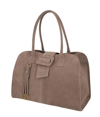 Замшевая сумка TOSCA BLU Rachel TF2566B66 серо-бежевая