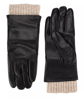 Женские кожаные перчатки TOSCA BLU TF24560G03 черные