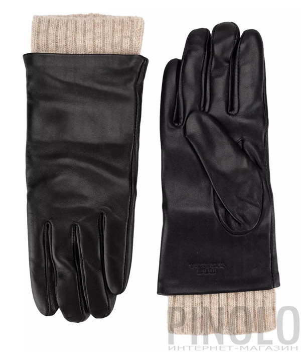 Жіночі шкіряні рукавички TOSCA BLU TF24560G03 чорні