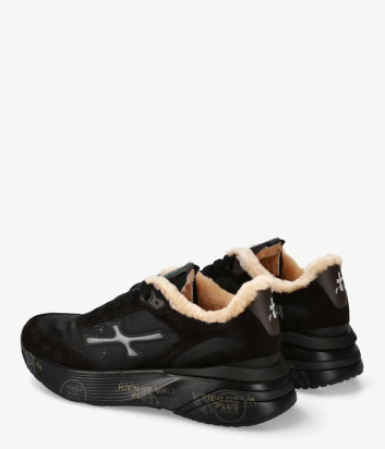 Кожаные кроссовки на меху PREMIATA MOERUND 7795M черные