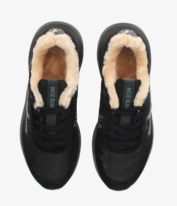 Кожаные кроссовки на меху PREMIATA MOERUND 7795M черные
