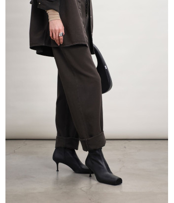 Кожаные ботильоны с квадратным носком PREMIATA M7201 черные