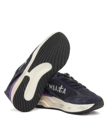 Кожаные кроссовки PREMIATA MOERUND MOERUND 7794 синие