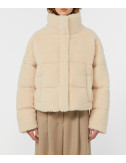 Укороченный пуховик с мягкой фактурой WEEKEND Max Mara ALFREDO бежевый