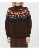 Светр-пуловер з жакардовим переплетенням WEEKEND Max Mara HARDY коричневий