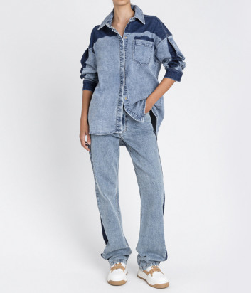 Костюм из двухцветного денима TWINSET 252LI2HAA-252LI2HBB рубашка и брюки
