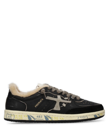 Кожаные кроссовки на меху PREMIATA BSKT CLAYD 6909M черные