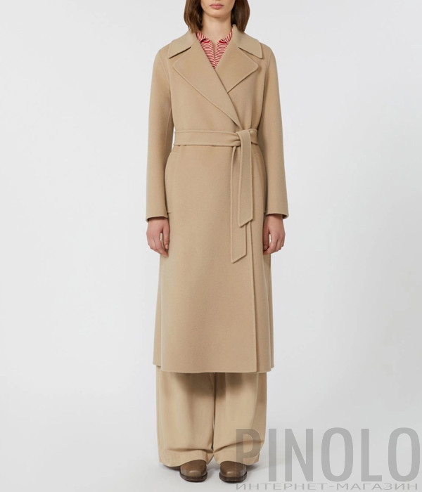 Подвійне пальто із чистої вовни WEEKEND Max Mara MANU бежеве
