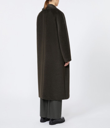 Двубортное пальто из шерсти и альпаки 'S Max Mara ROSANNA зелёное