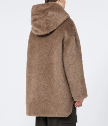 Утепленная двусторонняя куртка Max Mara The Cube SPACEFE прямого кроя коричневая