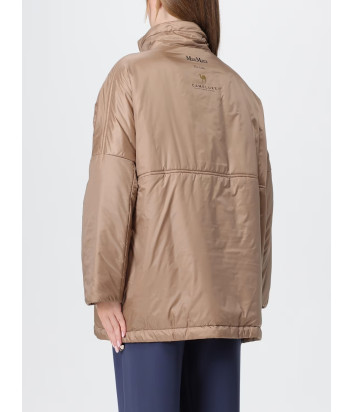 Утепленная куртка Max Mara The Cube PARIS с высоким воротником коричневая