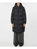 Пуховик прямого кроя Max Mara The Cube SEI с капюшоном на завязках черный