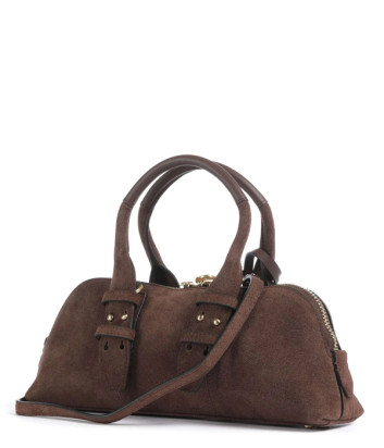 Сумка - багет в натуральной замше PINKO Escape Bag 105334 коричневая