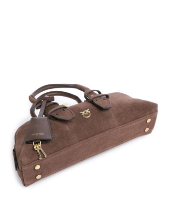 Сумка - багет в натуральной замше PINKO Escape Bag 105334 коричневая