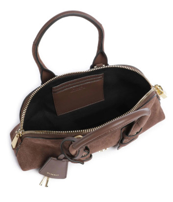 Сумка - багет в натуральной замше PINKO Escape Bag 105334 коричневая