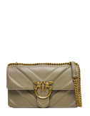 Сумка в стеганной коже PINKO Love Bag Classic 104549 с золотистой фурнитурой серая
