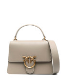 Сумка в гладкій шкірі PINKO Classic Love One Top Handle 100066 золотиста фурнітура сіра