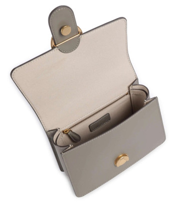 Сумка в гладкой коже PINKO Mini Love One Top Handle 100071 с золотистой фурнитурой серая