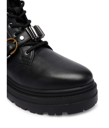 Кожаные ботинки на шнуровке PINKO Mia 19 SD0407P087 черные