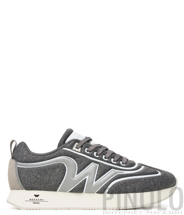 Кроссовки с логотипом «W» сбоку WEEKEND Max Mara RAROHF серые