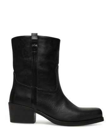 Сапоги с прямым голенищем и квадратным носком WEEKEND Max Mara RANCH черные